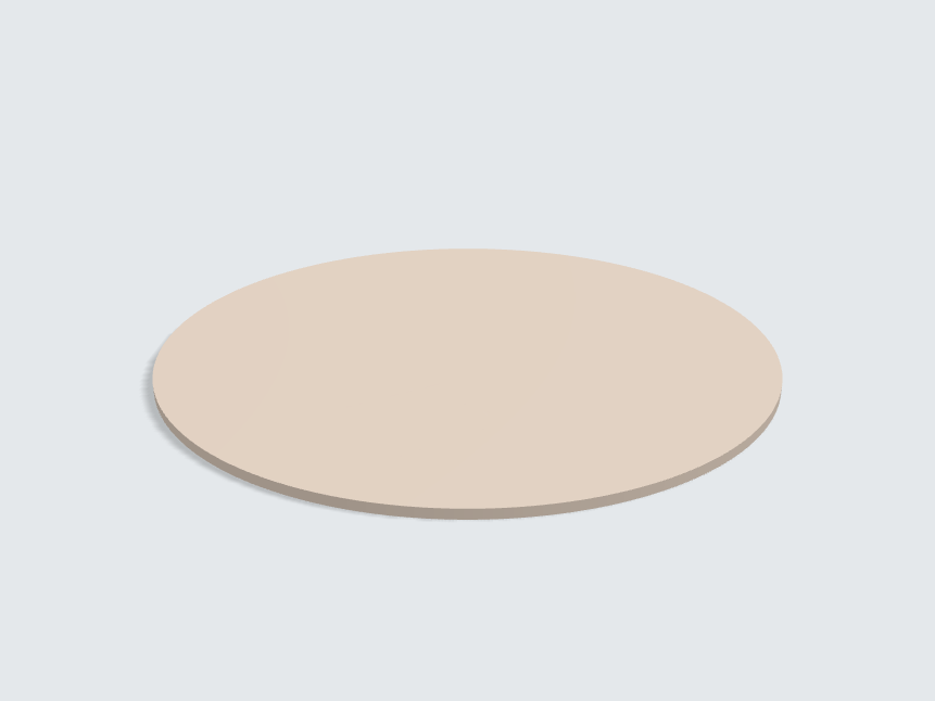 Tischplatte oval / kreisförmig Fango