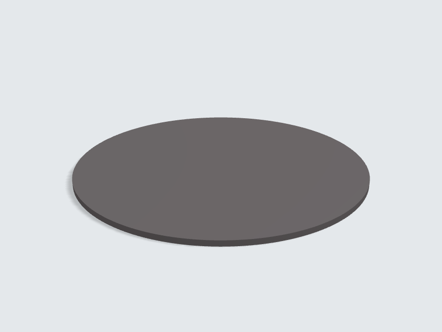 Tischplatte oval / kreisförmig Graphitgrau