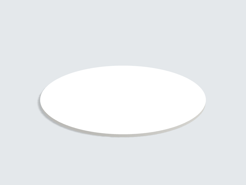 Tischplatte oval / kreisförmig Grau Matt