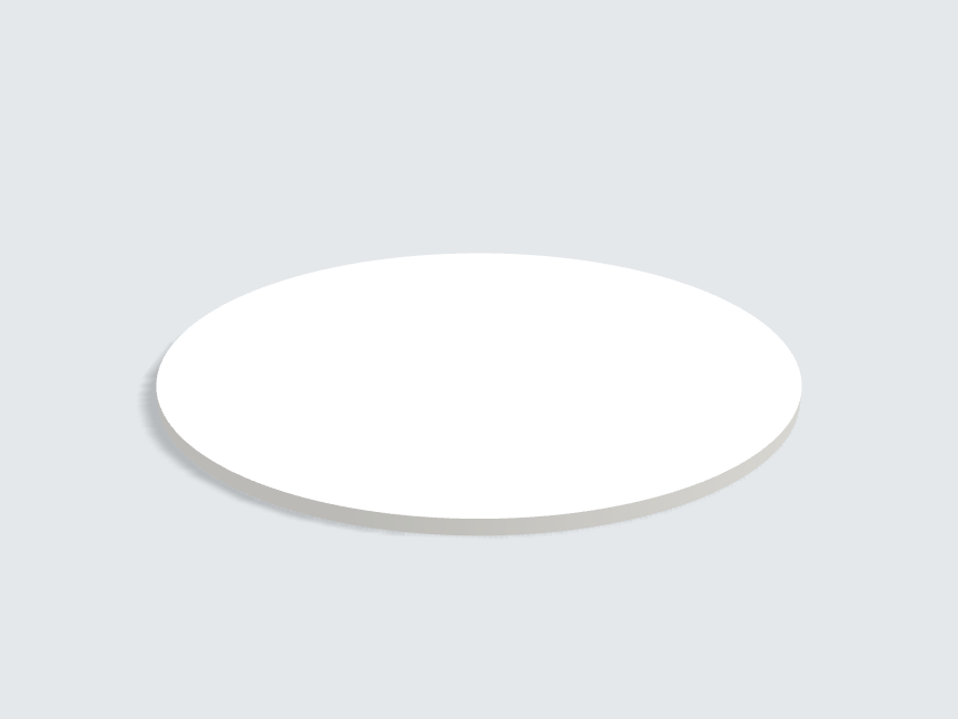Tischplatte oval / kreisförmig Grau Matt