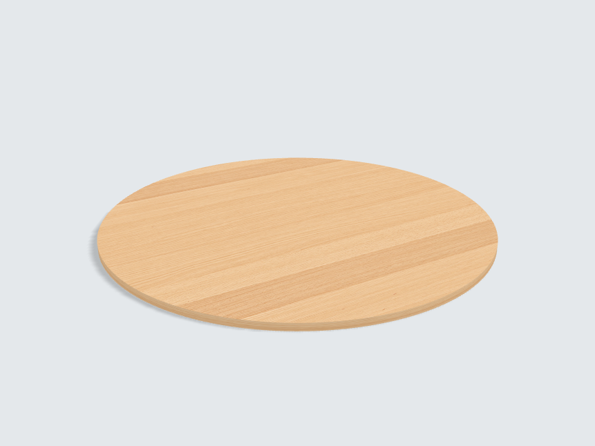 Tischplatte oval / kreisförmig Buche Furnier