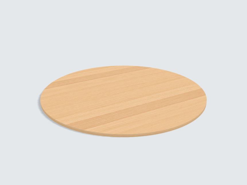 Tischplatte oval / kreisförmig Buche Furnier