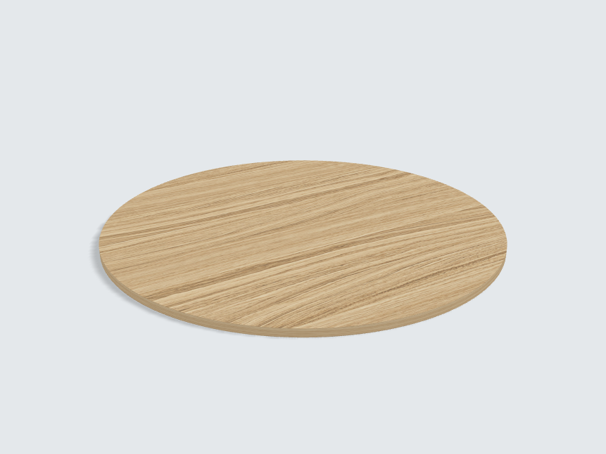 Tischplatte oval / kreisförmig Eiche Furnier