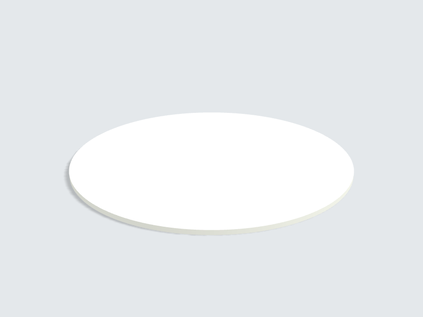 Tischplatte oval / kreisförmig Topweiß Silktouch