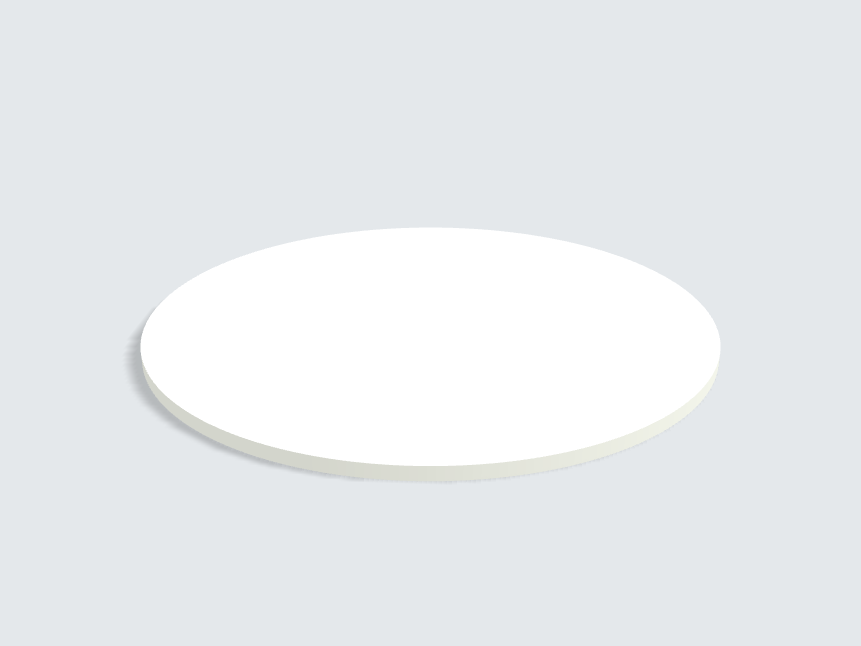 Tischplatte oval / kreisförmig Topweiß Silktouch