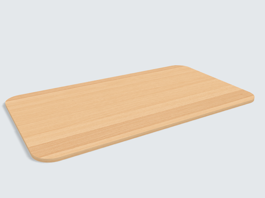 Abgerundetes Rechteck Buche Furnier