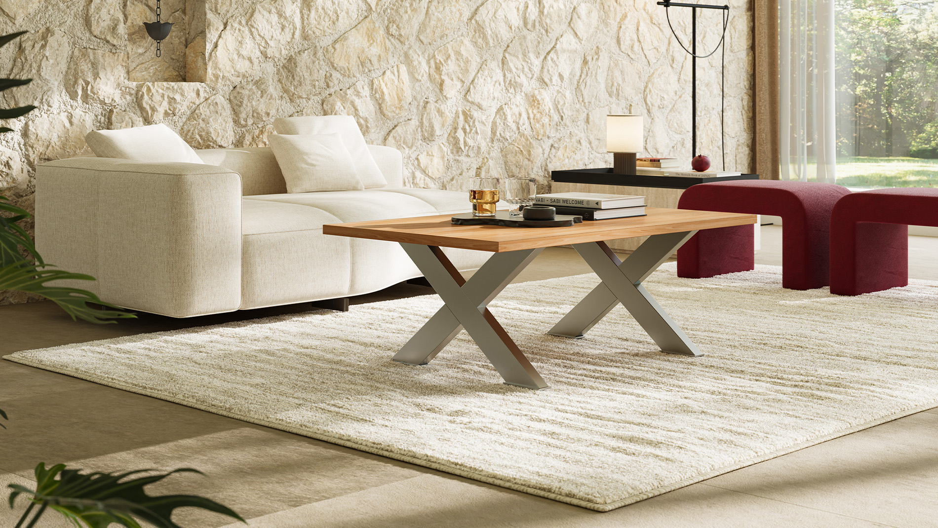 Couchtischgestell X-Frame | 2er Set