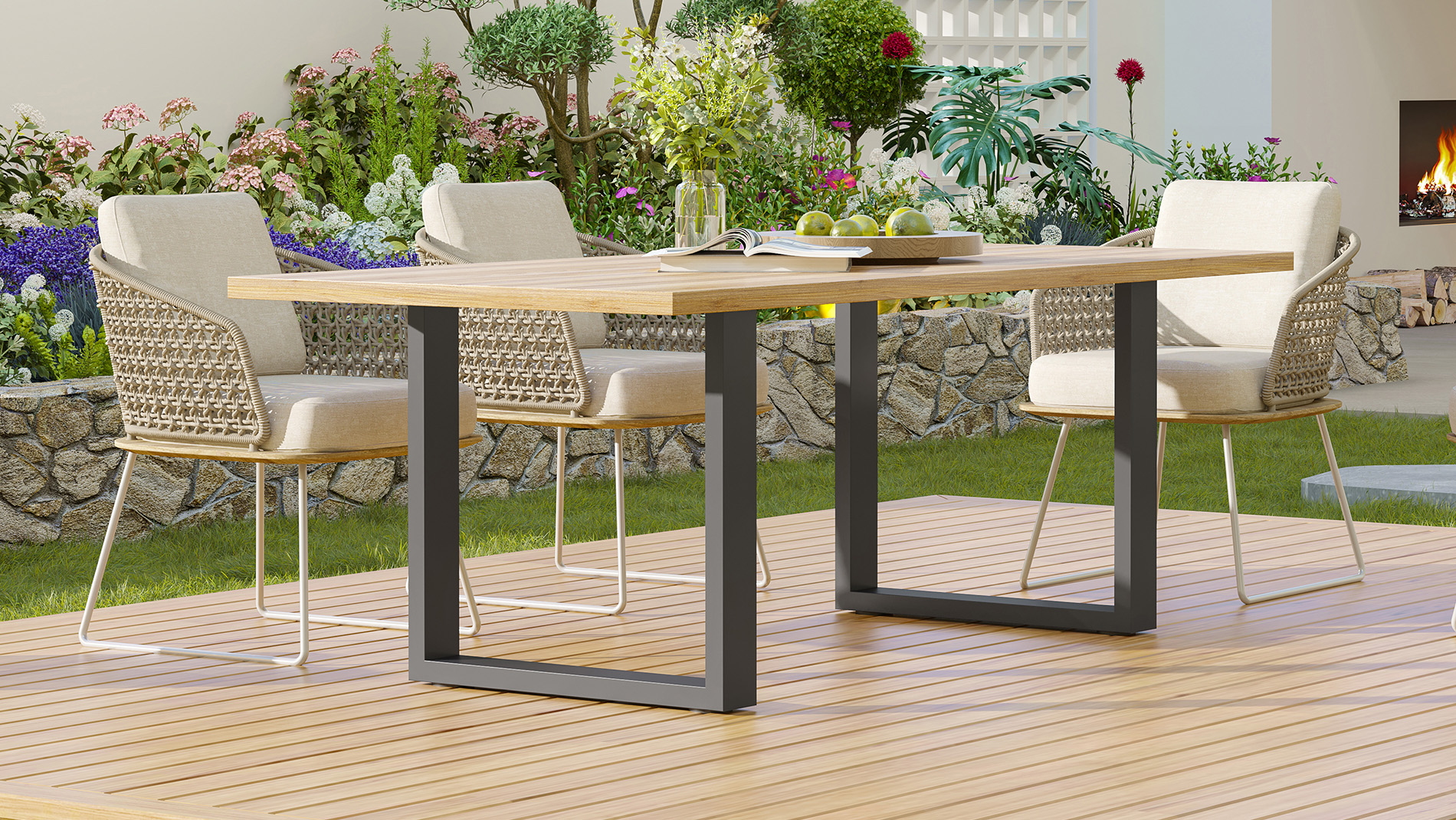 Outdoor Tischgestell U-Frame | 2er Set