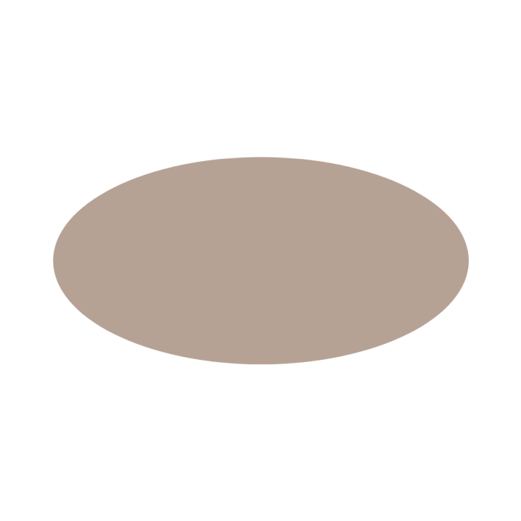 Tischplatte Oval / Kreisförmig Mandelbeige, 2400 mm x 1200 mm x 25 mm, Kante Graphitgrau