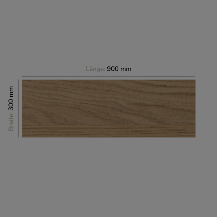 Regalboden Casella Eiche Natur, 900 mm x 300 mm x 25 mm, Kante Casella Eiche Natur