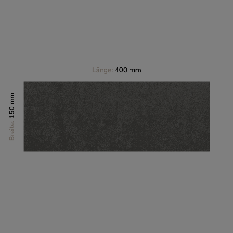 Regalboden Beton Schiefergrau, 400 mm x 150 mm x 19 mm, Kante Beton Schiefergrau