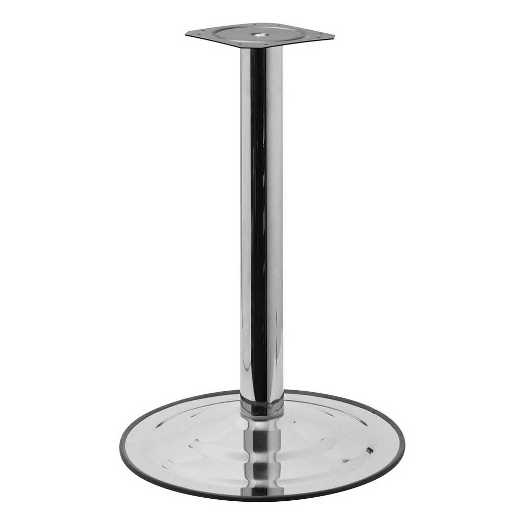 Tischsäule mit Standfuß ø 49,5 cm | Chrom | 73,5 cm