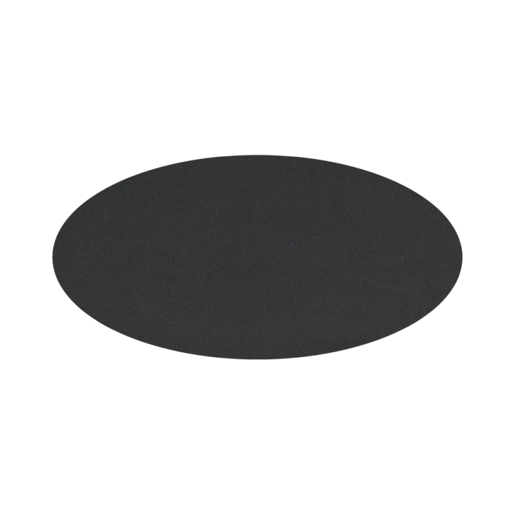 Tischplatte Oval / Kreisförmig Basalt, 2000 mm x 1000 mm x 38 mm, Kante Basalt