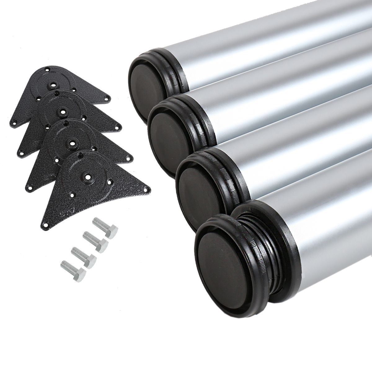 Runde Tischbeine | 4er Set | Höhenverstellbar 82 - 85 cm | ø 6 cm Runde Tischbeine | 4er Set | Höhenverstellbar 82 - 85 cm | ø 6 cm