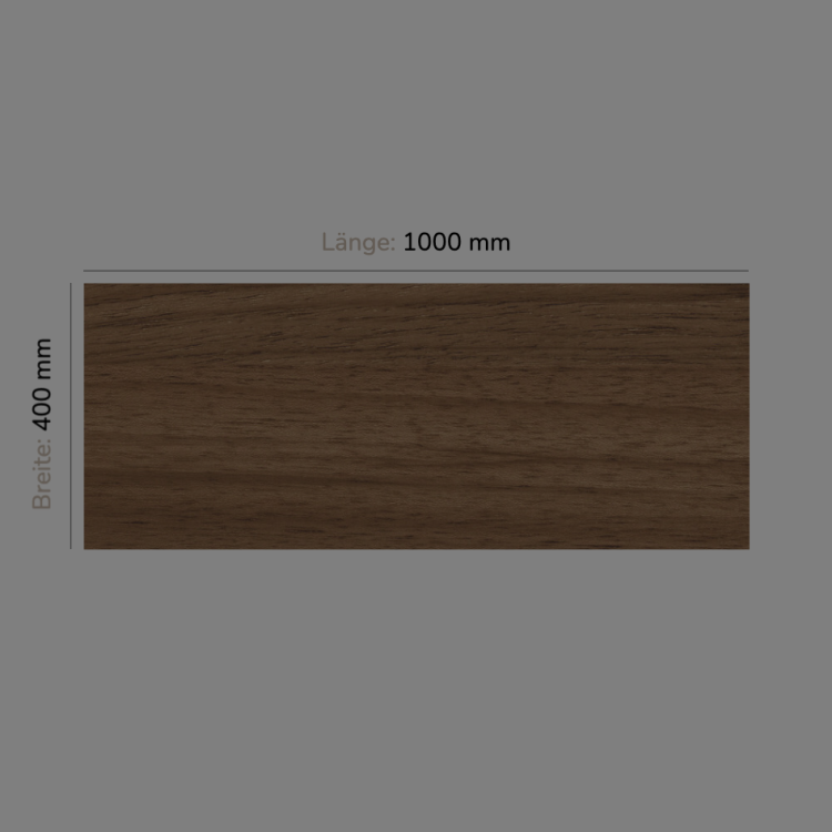 Regalboden Noce Sizilia, 1000 mm x 400 mm x 19 mm, Kante Noce Sizilia
