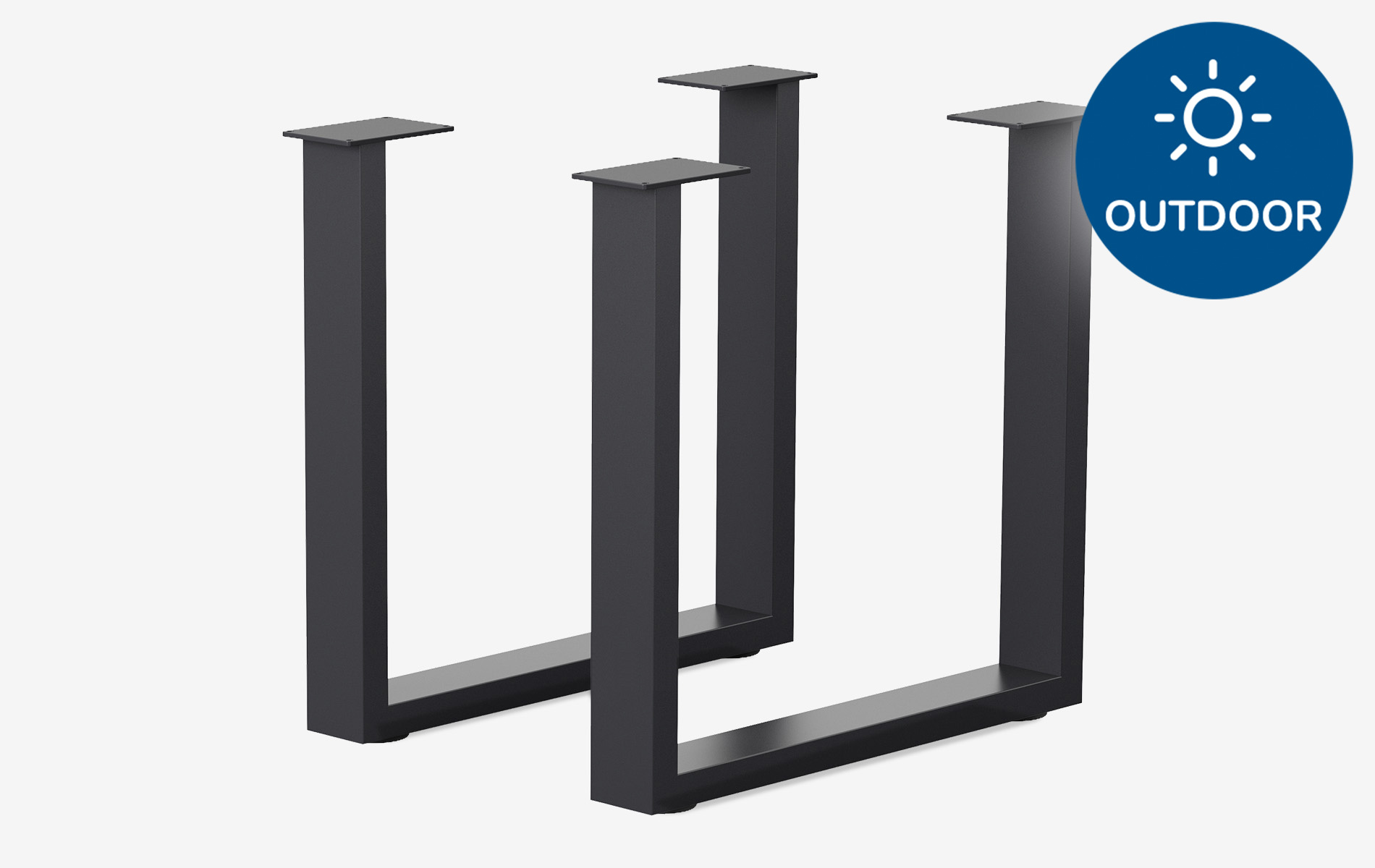 Outdoor Tischgestell U-Frame | 2er Set