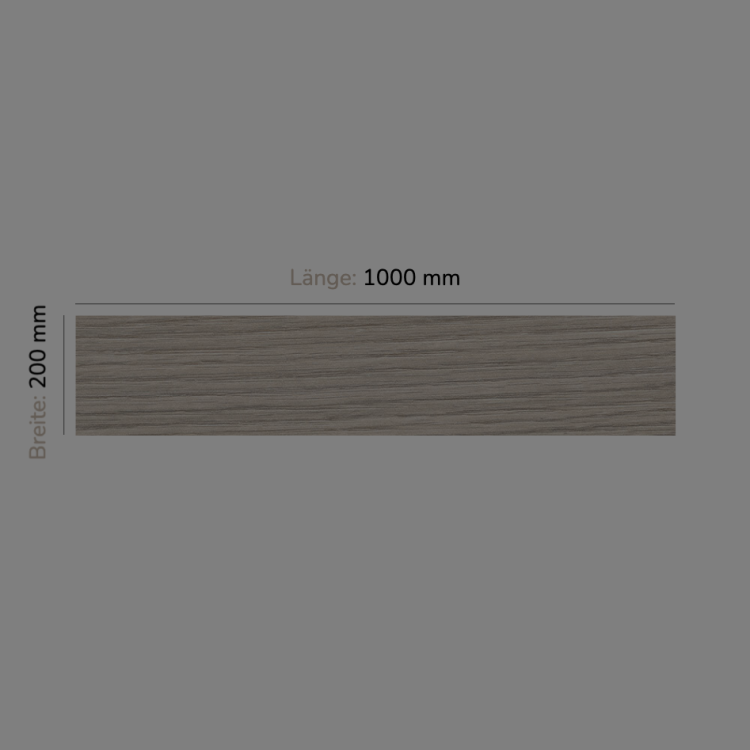Regalboden Rifteiche, 1000 mm x 200 mm x 25 mm, Kante Rifteiche
