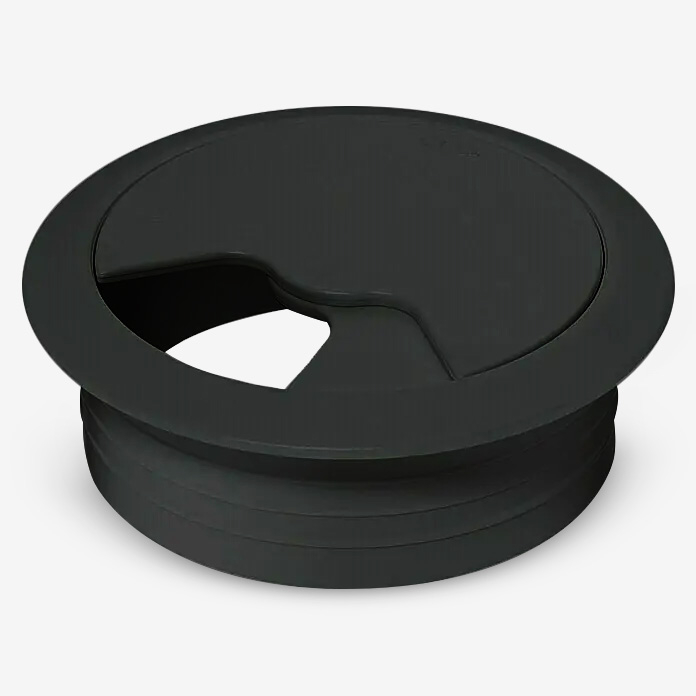 Abdeckung Kabeldurchführung 8 cm Schwarz