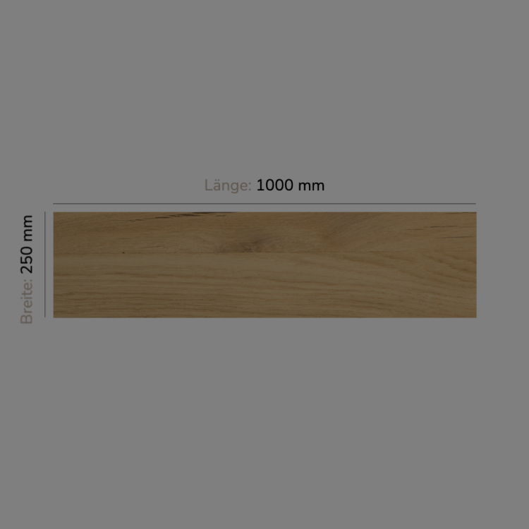 Regalboden Eiche Crack Natur, 1000 mm x 250 mm x 25 mm, Kante Eiche Crack Natur