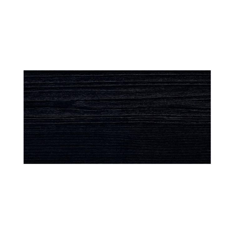 Tischplatte Rechteck Schwarz mit Holzstruktur, 1600 mm x 800 mm x 19 mm, Kante Schwarz mit Holzstru