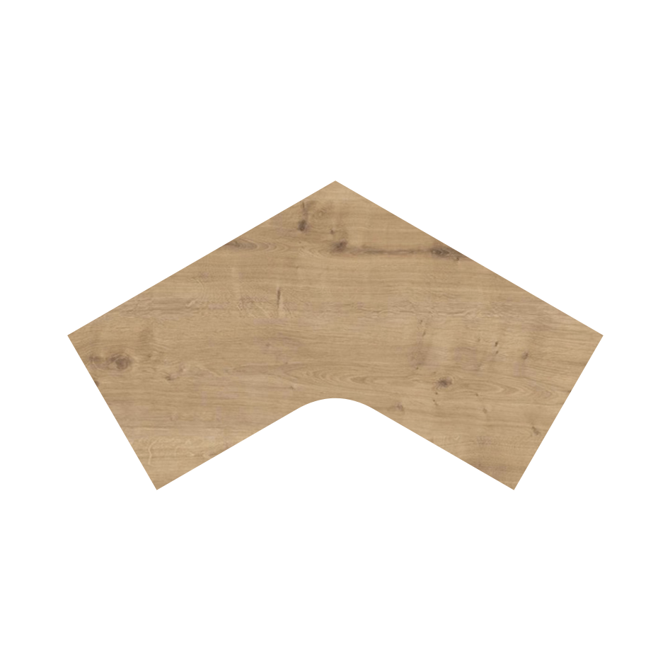 Tischplatte Flügel Chalet Eiche, 2400 mm x 1386 mm x 25 mm,  Kante Chalet Eiche